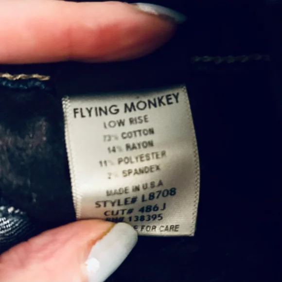 Flying Monkey Low Rise Denim Micro Shorts Size 25 - Picture 6 of 6